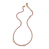 Color-Coated Rubberized Brass Chain Necklace