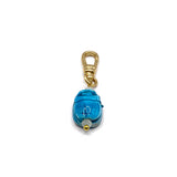 Vintage Ceramic Hand-Carved Scarab Cartouche Charm