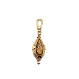 Antique Victorain 10 Karat Blooming Flower Teardrop Charm