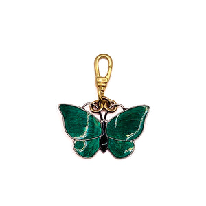 Vintage 1940's Danish Modern Sterling Silver Cloisonné Enamel Butterfly Charm