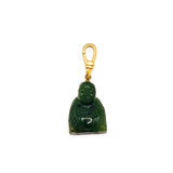 Vintage Hand Carved Spinach Jade Buddha Charm
