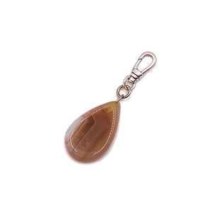 Antique Victorian Banded Agate Teardrop Charm