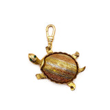 Vintage Tri-Tone Golden Turtle Charm