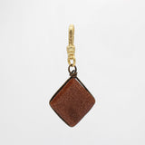 Vintage Diamond Shaped Goldstone Charm