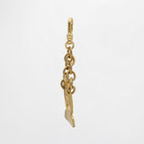 Vintage Equestrian Club Enamel and Gold Plated Brass Charm