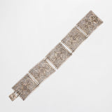 Vintage Silver Filigree Hinge Bracelet