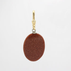 Antique Victorian Goldstone Oval Danielle Charm