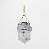 Archival Lulu Octagon Shield Charm in Black and Emerald Glass Crystal
