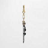 Archival Lulu Octagon Shield Charm in Black and Emerald Glass Crystal
