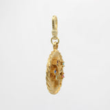 Vintage 1950's Goldfilled Tree of Life Gemstone Medallion Charm