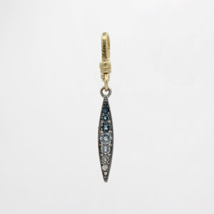 Archival Lulu Ombre Blue Glass Crystal Ocean to Sky Charm