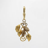 Vintage 1950's Gilt Leaves and Tan Jasper Swirling Nouveau Charm