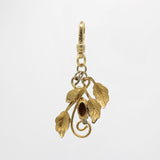 Vintage 1950's Gilt Leaves and Tan Jasper Swirling Nouveau Charm