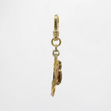 Vintage 1950's Gilt Leaves and Tan Jasper Swirling Nouveau Charm