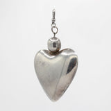 Fabulous Oversized Sterling Silver Jumbo Puffy Heart Charm