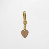 Antique Late Victorian 10 Karat Rose Gold Handcut Baby Heart Charm