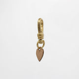 Antique Late Victorian 10 Karat Rose Gold Handcut Baby Heart Charm