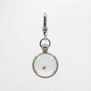 Vintage 1940's Classic Silverplated Mustard Seed of Faith Glass Orb Charm