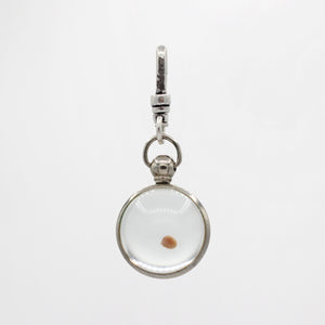 Vintage 1940's Classic Silverplated Mustard Seed of Faith Glass Orb Charm