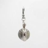 Vintage 1940's Classic Silverplated Mustard Seed of Faith Glass Orb Charm