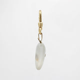 Vintage 1950's Matte Finish Translucent Clear Jelly Heart Charm