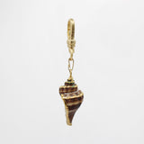 Vintage 1960's Gilt Miniature Conch-esque Natural Shell Beach Please Charm