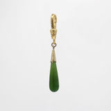 Vintage Handcarved Jade Teardrop with Goldfilled Cap Letta Charm