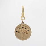 Vintage 1950's Tree of Life Multi Gemstone 10 Karat Family Charm