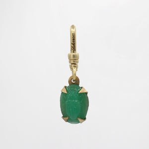 Antique Egyptian Revival Molded Glass Scarab Eterna Cabochon Charm