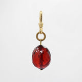 Gorgeous Antique Natural Amber Faceted Ruby Red Charm