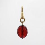 Gorgeous Antique Natural Amber Faceted Ruby Red Charm