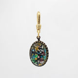 Illuminated Vintage Czech Art Glass Cabochon Wordly View Charm