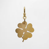 Positive Outcomes 10K Vintage Golden Four Leaf Clover Pendant Charm