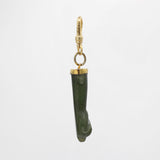 Vintage 1930's Deep Spinach Jade Handcarved Figa Protection Luck Charm