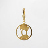 Peaceful Palms Vintage Enamel Charm