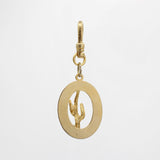 Arizona Saguaro Cactus Vintage 12K Gold-Filled and Citrine Charm