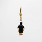 Cream & Black Happy Penguin Celluloid Crackerjack Charm