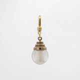 Earth Day Crushed Opal in the Round Lucite Globe 10 Karat Deco Charm