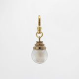 Earth Day Crushed Opal in the Round Lucite Globe 10 Karat Deco Charm