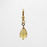 Droplet of Lemony Sunshine Glass Handcut Teardrop Antique Charmer