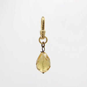 Droplet of Lemony Sunshine Glass Handcut Teardrop Antique Charmer