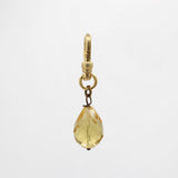 Droplet of Lemony Sunshine Glass Handcut Teardrop Antique Charmer