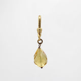 Droplet of Lemony Sunshine Glass Handcut Teardrop Antique Charmer