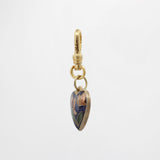 Butterfly Alight Vintage Cloisonne Heart Charm