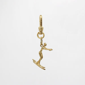 Golden Waterskier Gal Going for the Gold Charm