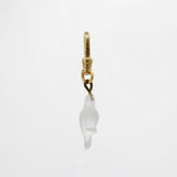 Earth Day Vintage Frosted Glass Parakeet Perching Charmer Charm