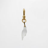 Earth Day Vintage Frosted Glass Parakeet Perching Charmer Charm
