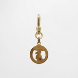 Earth Day 10Kt Gold Enamel Red Birdie Under a Yellow Parasol Charm