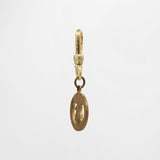 Earth Day 10Kt Gold Enamel Red Birdie Under a Yellow Parasol Charm
