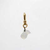 Divine Spark Vintage Opalescent Vaseline Glass Vessel Charm